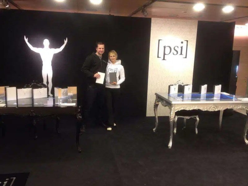 [psi] book event — speaker on stage with audience